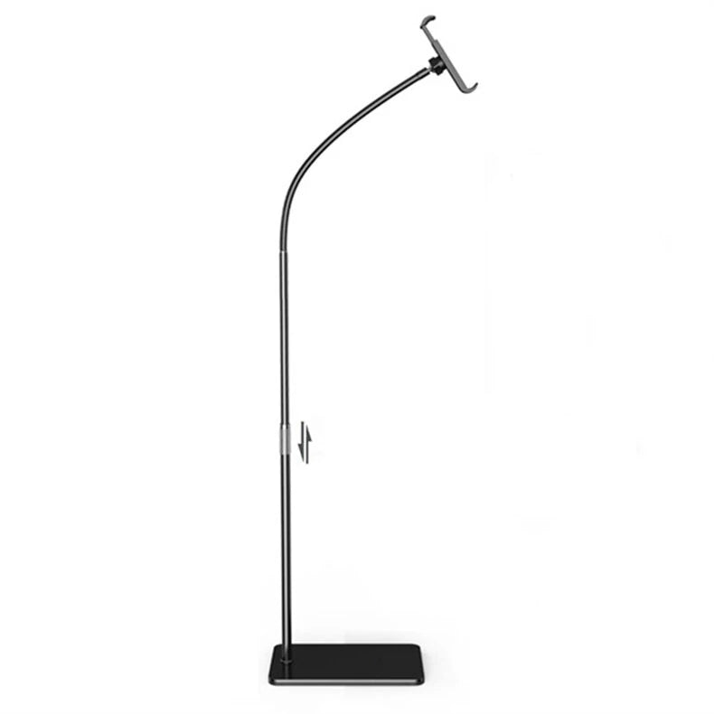 Black Adjustable Floor Stand for Phones and Tablets